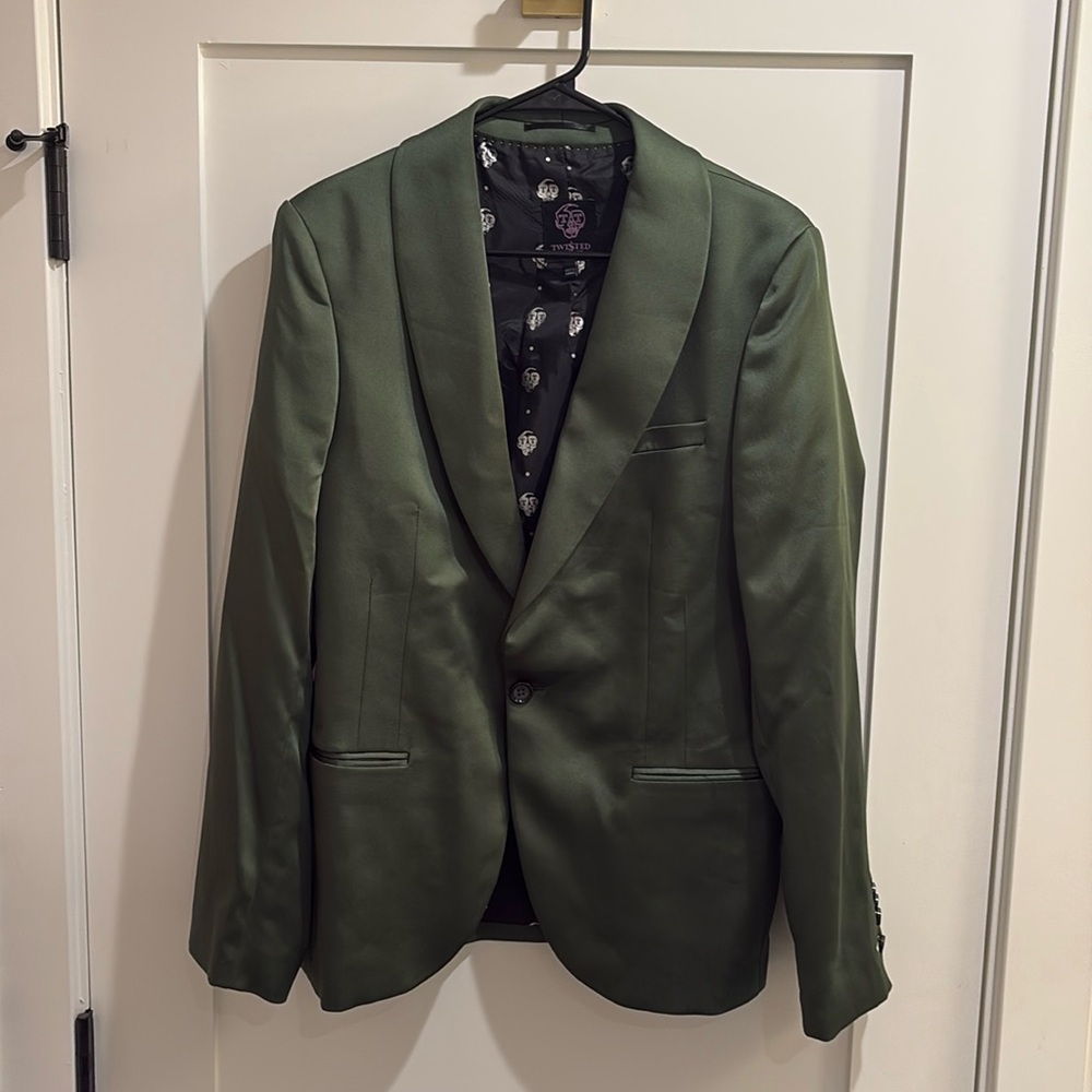 Silky Green Suit Jacket